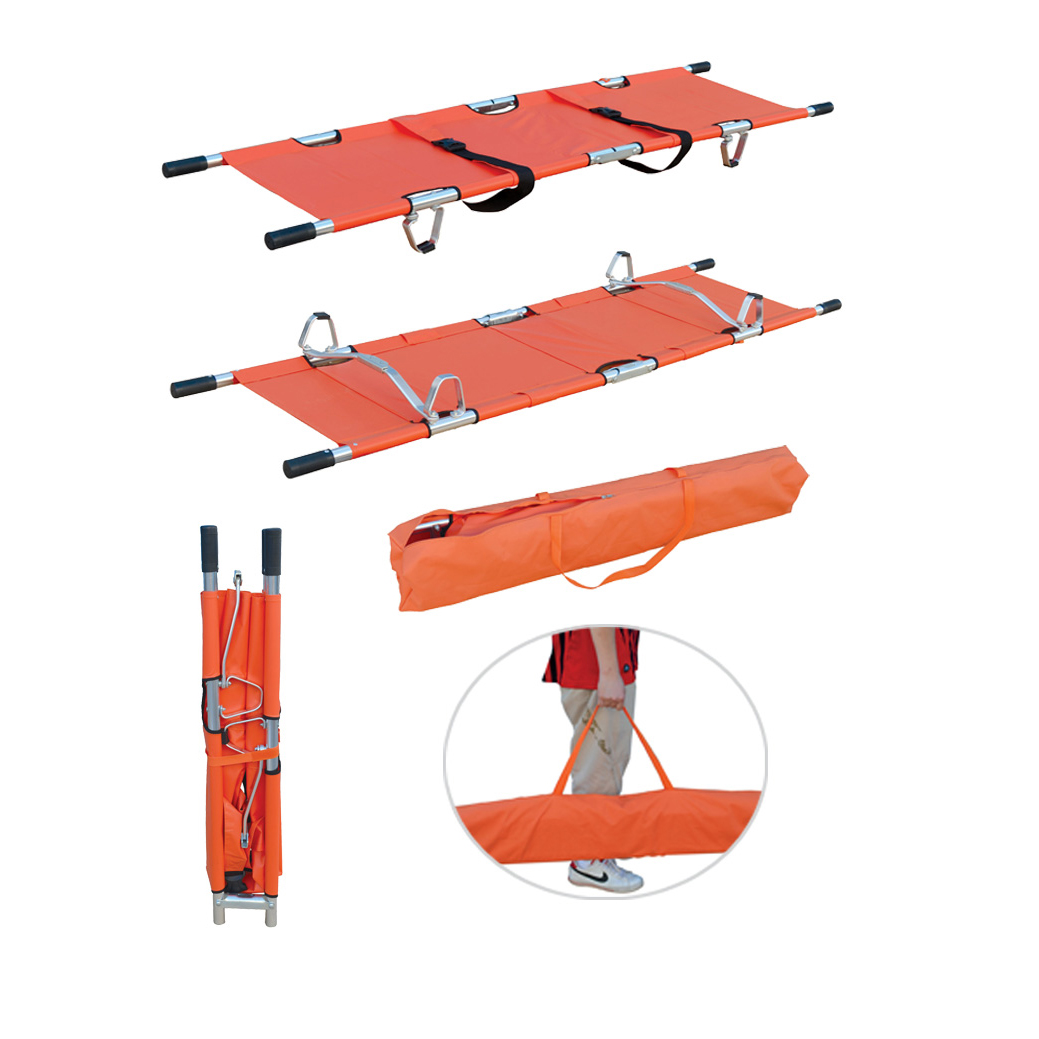 Aluminum alloy folding stretcher